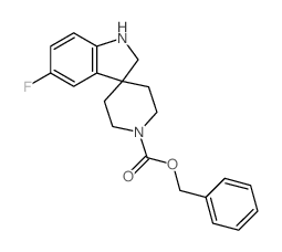 BENZYL 5-FLUOROSPIRO[INDOLINE-3,4'-PIPERIDINE]-1'-CARBOXYLATE Structure
