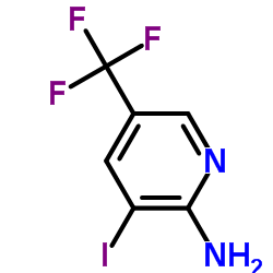3-碘-5-(三氟甲基)-2-吡啶胺结构式