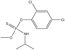 (-)-N-(1-Methylethyl)phosphoramidothioic acid O-methyl O-(2,4-dichlorophenyl) ester结构式