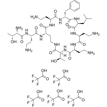 Polymyxin B nonapeptide TFA structure