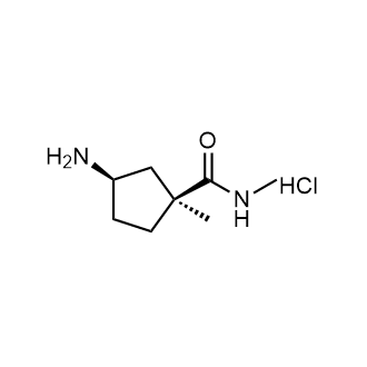 (1S,3R)-3-氨基-N,1-二甲基-环戊烷羧酰胺盐酸盐结构式