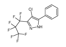 4-chloro-5-(1,1,2,2,3,3,3-heptafluoropropyl)-3-phenyl-1H-pyrazole Structure