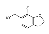 2-bromo-3,4-(methylenedioxy)benzyl alcohol Structure