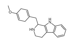 1-(4-methoxy-cyclohexa-1,4-dienylmethyl)-2,3,4,9-tetrahydro-1H-β-carboline Structure