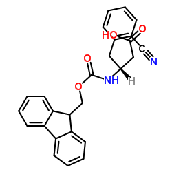 Fmoc-(r)-3-氨基-4-(2-氰基苯基)丁酸结构式