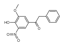 1-(4-hydroxy-3-methoxy-5-nitrophenyl)-2-phenyl-ethanone结构式