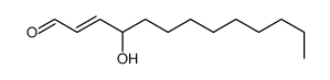 (E)-4-hydroxytridec-2-enal Structure