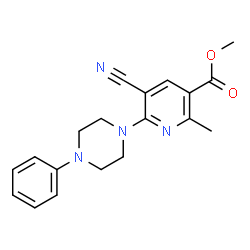 METHYL 5-CYANO-2-METHYL-6-(4-PHENYLPIPERAZINO)NICOTINATE结构式