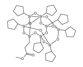 PSS-(1-(甲基丙酸))-七环戊基取代结构式