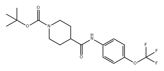 4-{[4-(三氟甲氧基)苯基]氨基甲酰基}哌啶-1-羧酸叔丁酯结构式