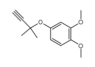 1,2-dimethoxy-4-(2-methylbut-3-yn-2-yloxy)benzene结构式