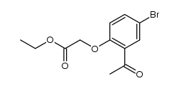 (2-acetyl-4-bromophenoxy)acetic acid ethyl ester Structure