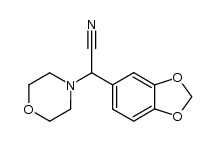 2-(1,3-BENZODIOXOL-5-YL)-2-MORPHOLINOACETONITRILE结构式