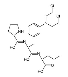 Prolyl-m-(bis(chloroethyl)amino)phenylalanyl-norvaline ethyle ester hydrochloride Structure