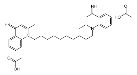 1,1'-(decane-1,10-diyl)bis[4-amino-2-methylquinolinium] diacetate Structure