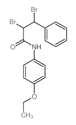 2,3-dibromo-N-(4-ethoxyphenyl)-3-phenyl-propanamide结构式