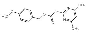 Carbonothioic acid S-(4,6-dimethyl-2-pyrimidinyl) O-[(4-methoxyphenyl)methyl] ester Structure