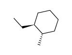 反式-1-乙基-2-甲基环己烷结构式