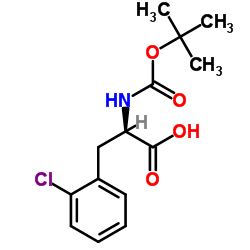 BOC-(R)-3-氨基-3-(2-氯苯基)-丙酸结构式