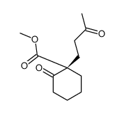 methyl (1S)-2-oxo-1-(3-oxobutyl)cyclohexane-1-carboxylate Structure