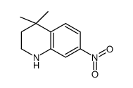 Quinoline, 1,2,3,4-tetrahydro-4,4-dimethyl-7-nitro- Structure