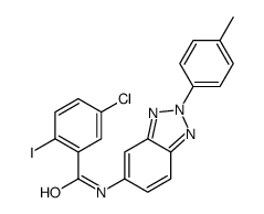 5-chloro-2-iodo-N-[2-(4-methylphenyl)benzotriazol-5-yl]benzamide Structure