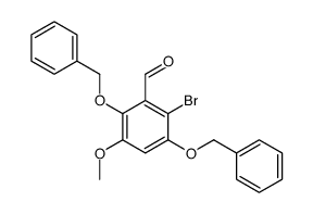 2-bromo-5-methoxy-3,6-bis(phenylmethoxy)benzaldehyde Structure