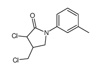 3-chloro-4-(chloromethyl)-1-(3-methylphenyl)pyrrolidin-2-one结构式
