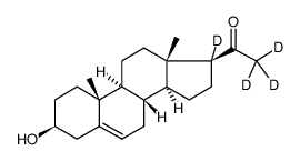 妊娠烯醇酮-D4结构式
