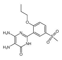 5,6-diamino-2-(5-methanesulfonyl-2-propoxy-phenyl)-3H-pyrimidin-4-one结构式