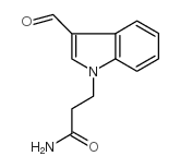 3-(3-甲酰基-吲哚-1-基)-丙酰胺结构式