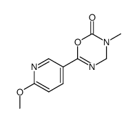 6-(6-methoxy-pyridin-3-yl)-3-methyl-3,4-dihydro-[1,3,5]oxadiazin-2-one结构式
