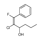 2-chloro-1-fluoro-1-phenylhex-1-en-3-ol Structure