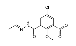 5-Chloro-2-methoxy-3-nitro-benzoic acid eth-(E)-ylidene-hydrazide Structure