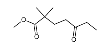 2,2-dimethyl-5-oxo-heptanoic acid methyl ester结构式