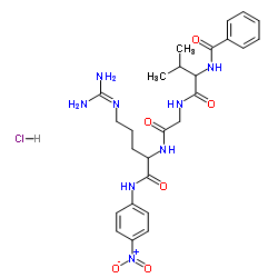 N-Benzoyl-Val-Gly-Arg p-nitroanilide hydrochloride Structure