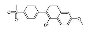 1-bromo-6-methoxy-2-(4-methylsulfonylphenyl)naphthalene结构式