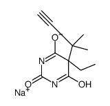 5-(1,1-Dimethyl-2-propynyl)-5-ethyl-2-sodiooxy-4,6(1H,5H)-pyrimidinedione结构式