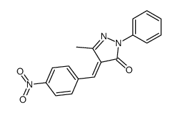3-methyl-4-(4-nitrobenzylidene)-1-phenyl-1H-pyrazol-5(4H)-one结构式