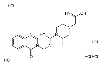 4-(2-amino-2-oxoethyl)-2-methyl-N-[(4-oxoquinazolin-3-yl)methyl]piperazine-1-carboxamide,pentahydrochloride结构式