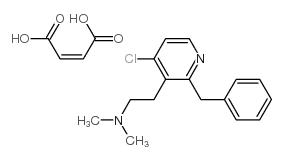 N,N-二甲基-γ-(4-氯苯基)-2-吡啶丙胺顺丁烯二酸盐结构式