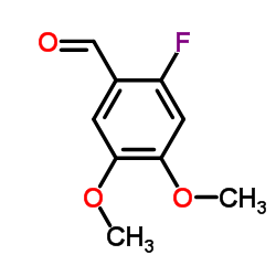 2-氟-4,5-二甲氧基苯甲醛结构式
