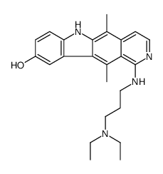 1-((3-(Diethylamino)propyl)amino)-5,11-dimethyl-6H-pyrido(4,3-b)carbaz ol-9-ol结构式