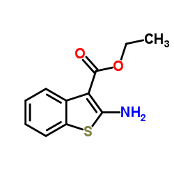 2-氨基-苯并[B]噻吩-3-羧酸乙酯结构式