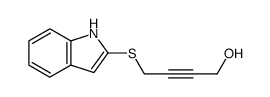 4-hydroxybut-2-ynil indol-2-yl sulfide结构式