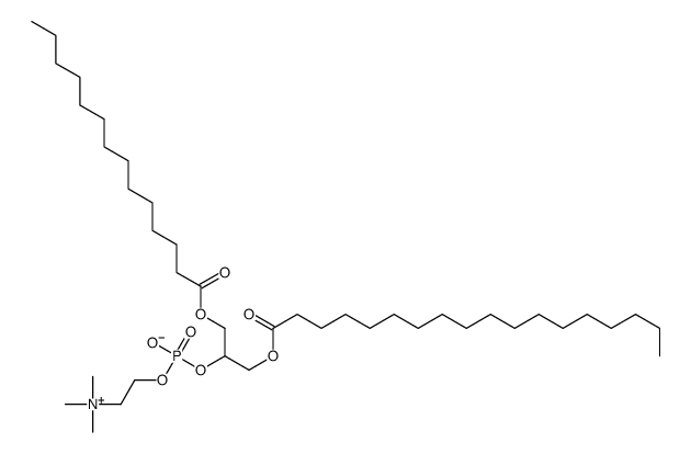 1-Stearoyl-3-myristoyl-glycero-2-phosphocholine structure