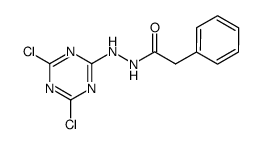 Phenyl-acetic acid N'-(4,6-dichloro-[1,3,5]triazin-2-yl)-hydrazide结构式