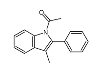 1-(3-methyl-2-phenylindol-1-yl)ethanon Structure