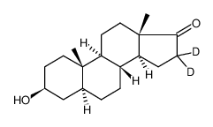 5alpha-androstan-3beta-ol-17-one-16,16-d2结构式