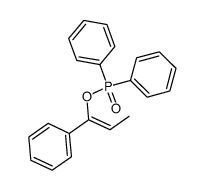 (Z)-1-phenylprop-1-en-1-yl diphenylphosphinate结构式